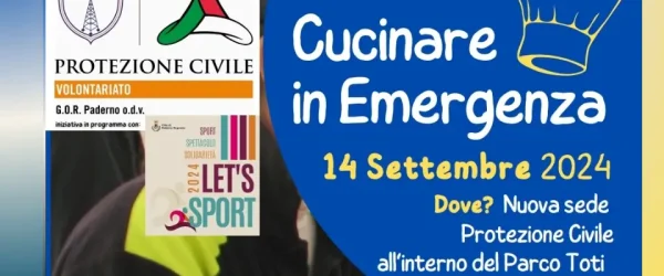 Evento cucinare in emergenza